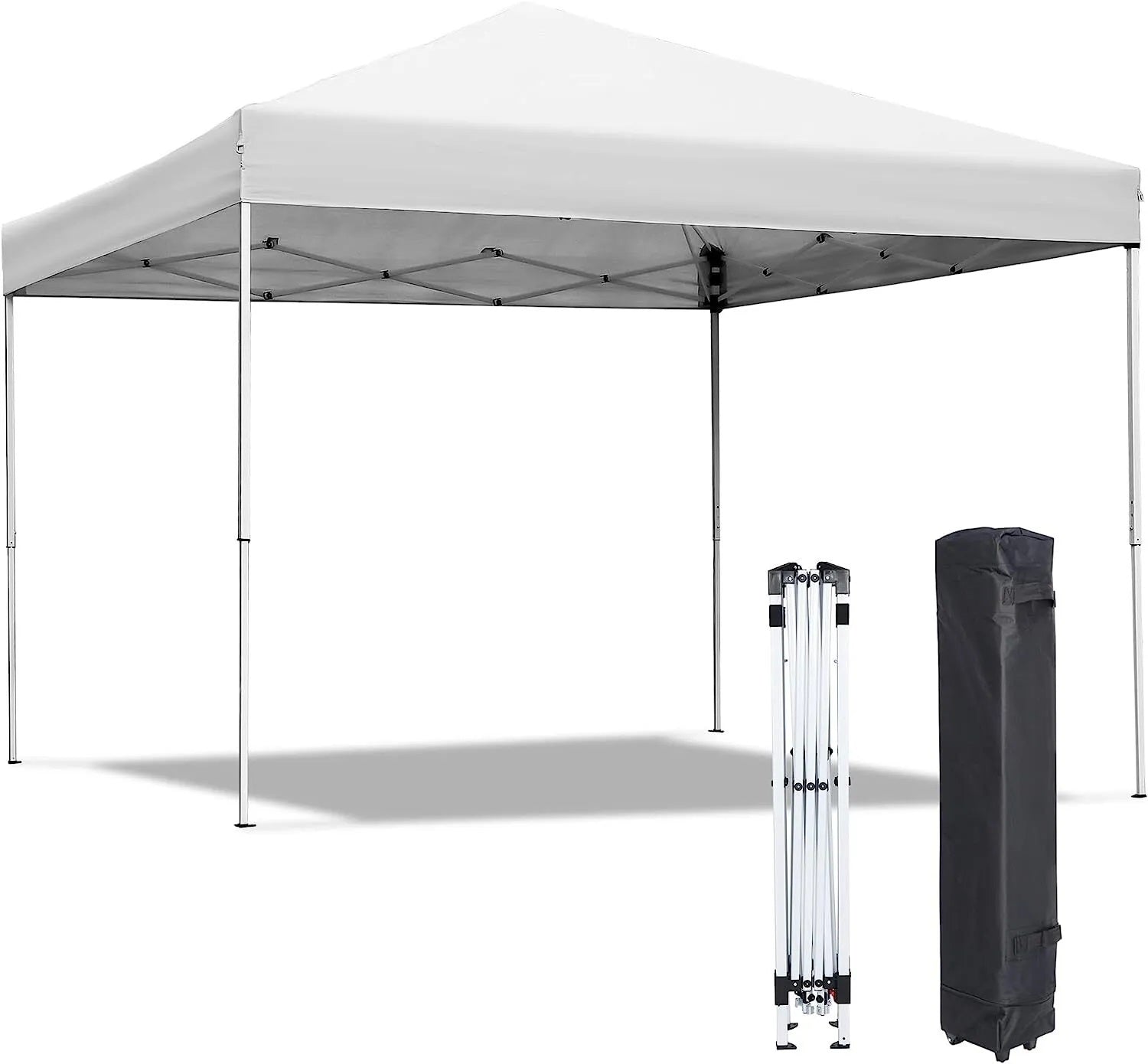 10x10 Pop Up Canopy Tent Adjustable Straight Leg Heights with Wheeled Dandy Brands