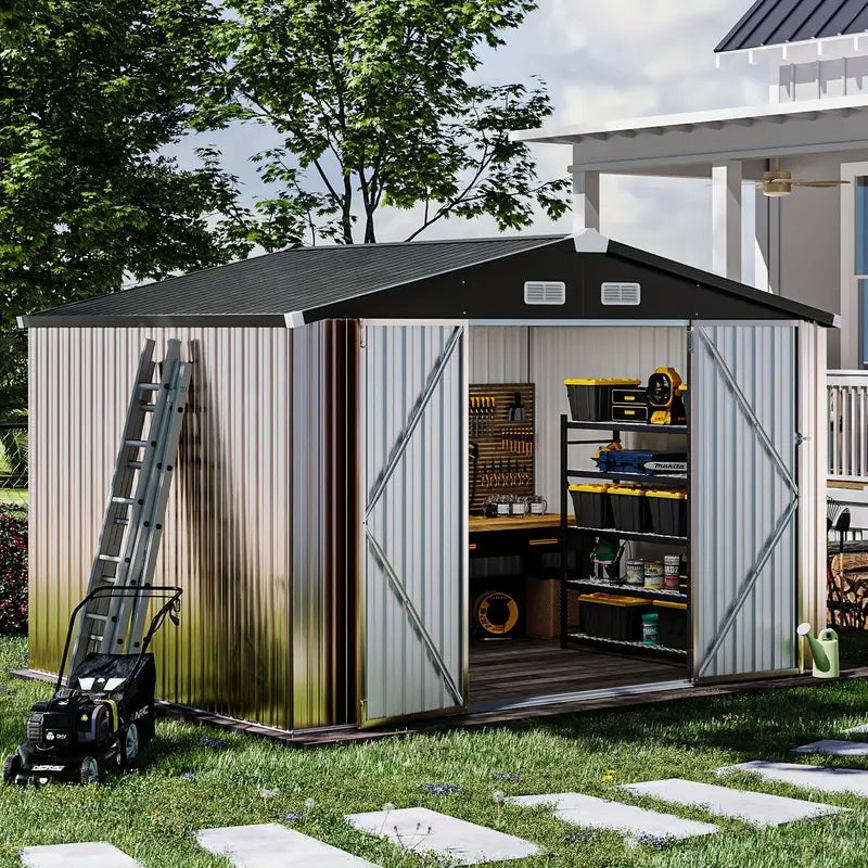 10x12 All Weather Metal Storage Shed