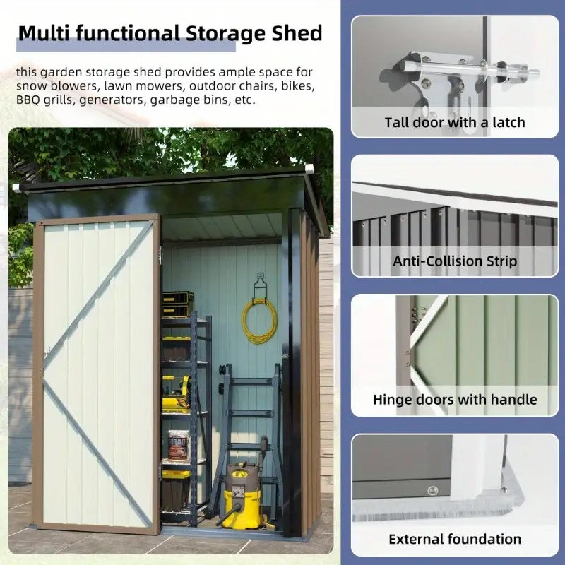 5x3 All Metal Shed