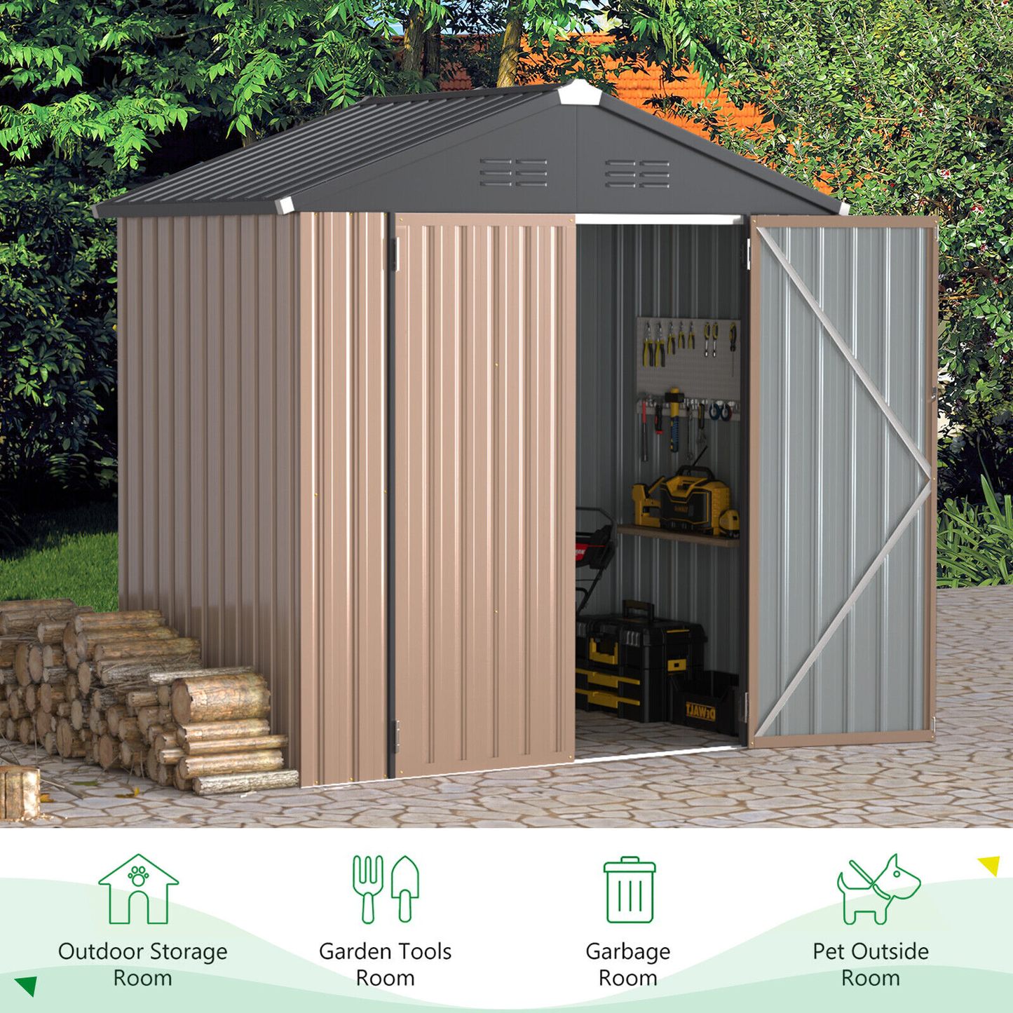 6x4 All-Season Metal Shed