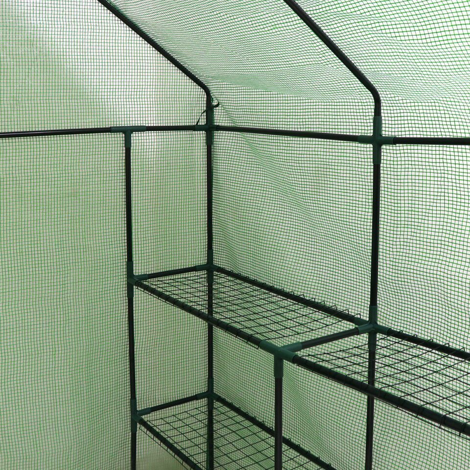 8 Shelves 3 Tiers Greenhouse | Portable Mini Walk In | Outdoor MINI Planter House