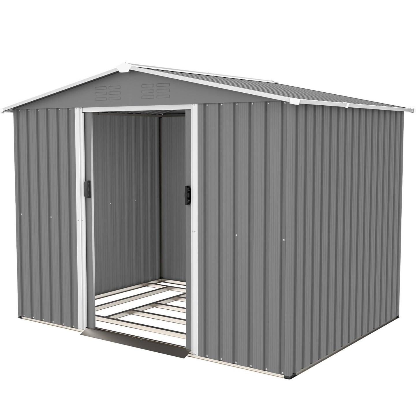 8x6 Outdoor Storage Shed | Tool Storage | Large Metal House Heavy Duty