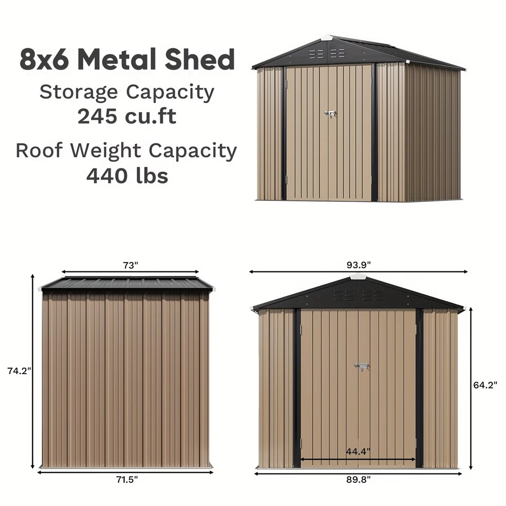 8x6 Outdoor Storage Shed