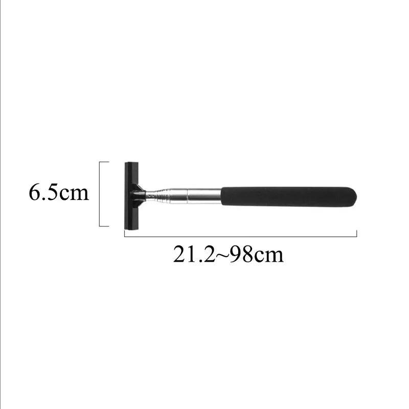 Car Rearview Mirror Wiper Stainless Steel Telescopic 98Cm Retractable Layered Brush Head Auto Mirror Wash Cleaning Brush Wiper