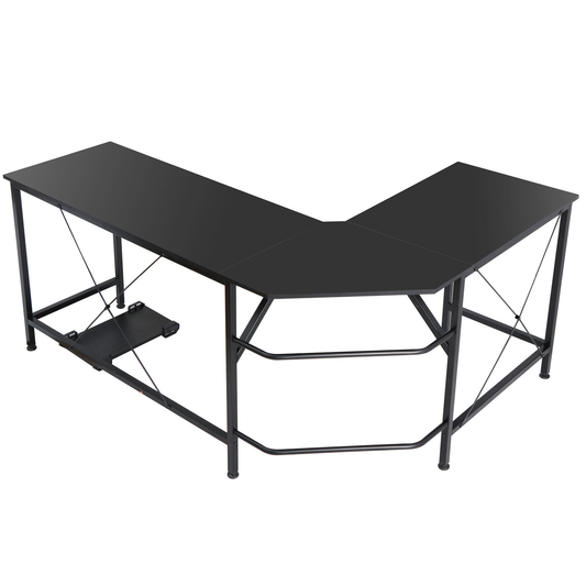 66" L-Shaped Desk | Computer Gaming Laptop Table | Corner Workstation Office Desk