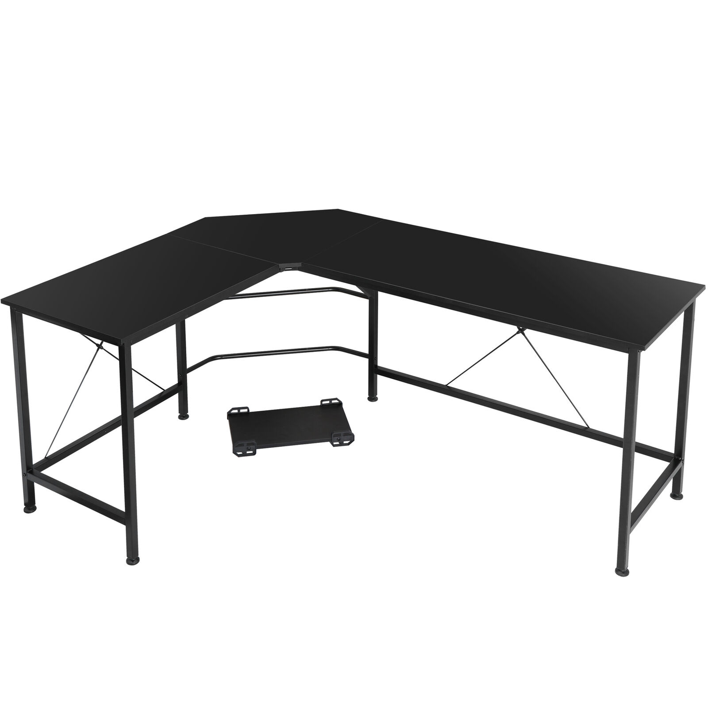 66" L-Shaped Desk | Computer Gaming Laptop Table | Corner Workstation Office Desk