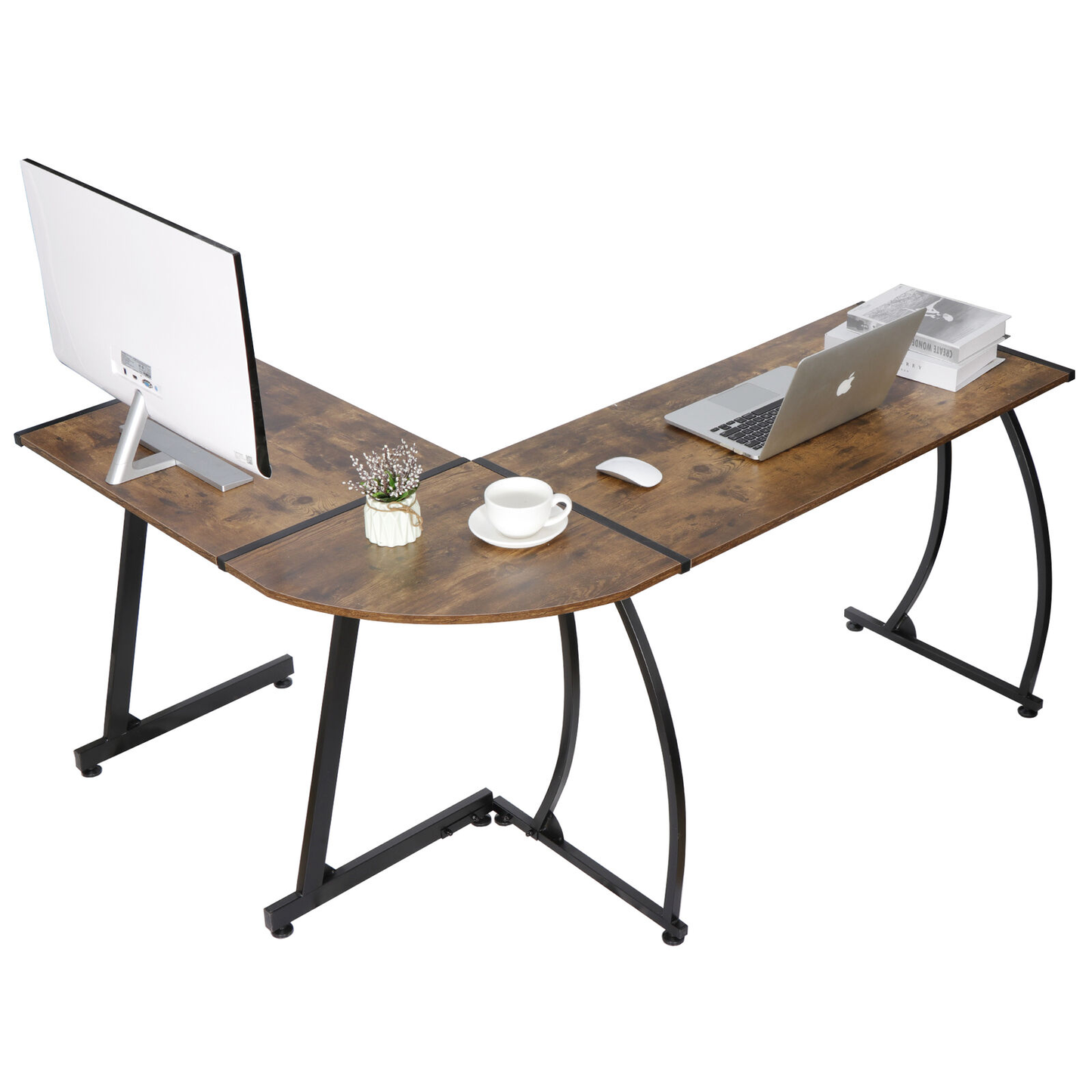 58" L Shaped Desk | Corner Computer Gaming Table | Laptop Table | Workstation Home Office