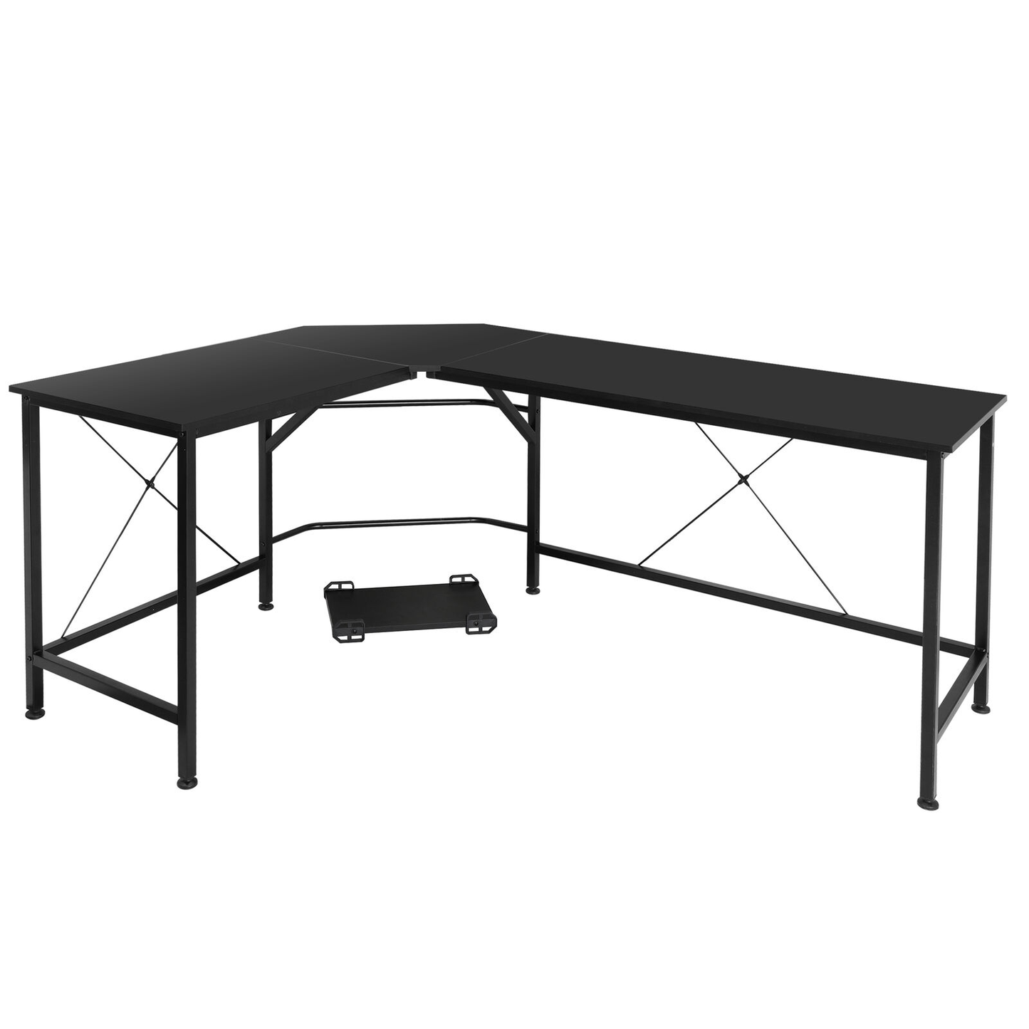 66" L-Shaped Desk | Computer Gaming Laptop Table | Corner Workstation Office Desk