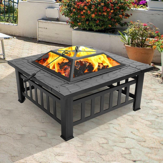 Wood Burning Fire Pit | Outdoor Heater | Backyard Patio Deck Stove | Fireplace bowl