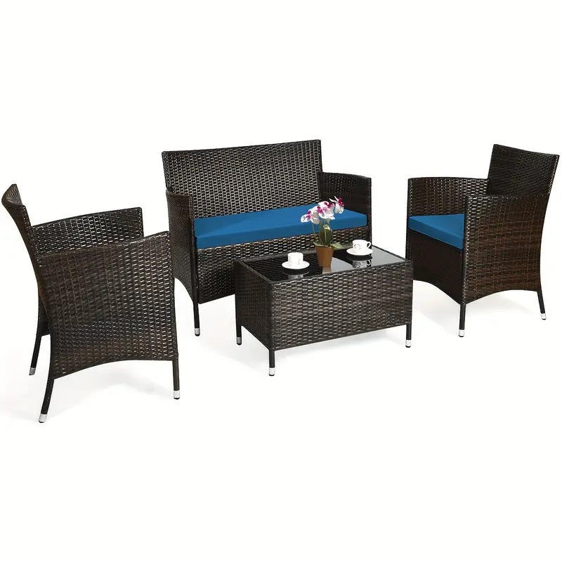 Our 4-piece rattan sofa set