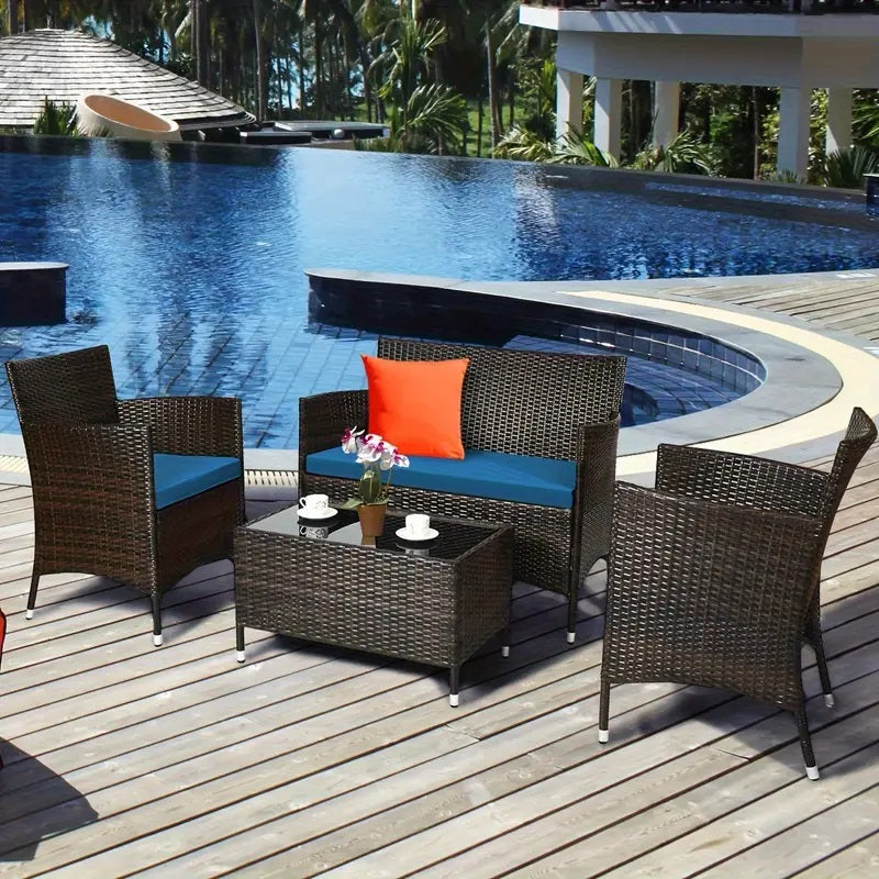 Our 4-piece rattan sofa set