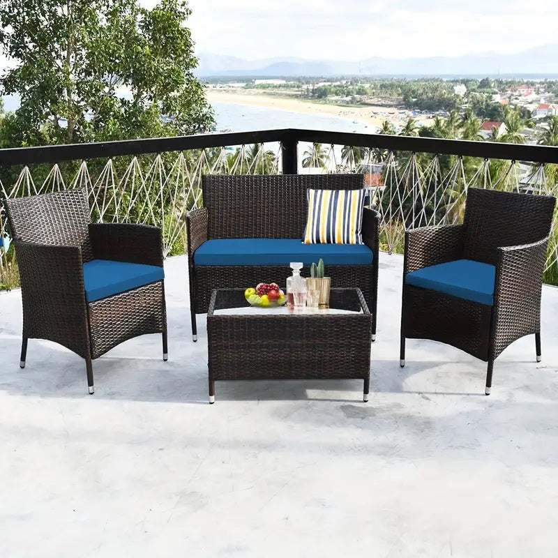 Our 4-piece rattan sofa set