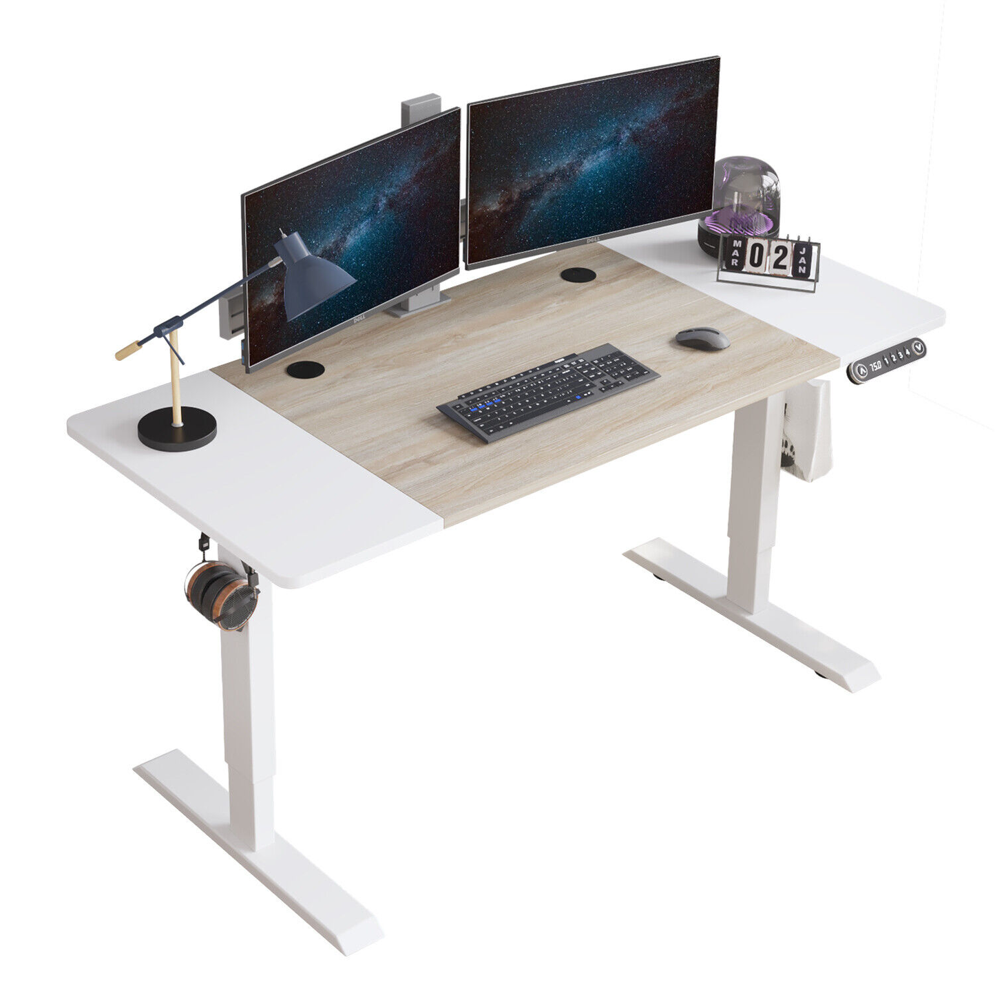 55" Electric Standing Desk |  Height Adjustable | Sit Lifting Home Table