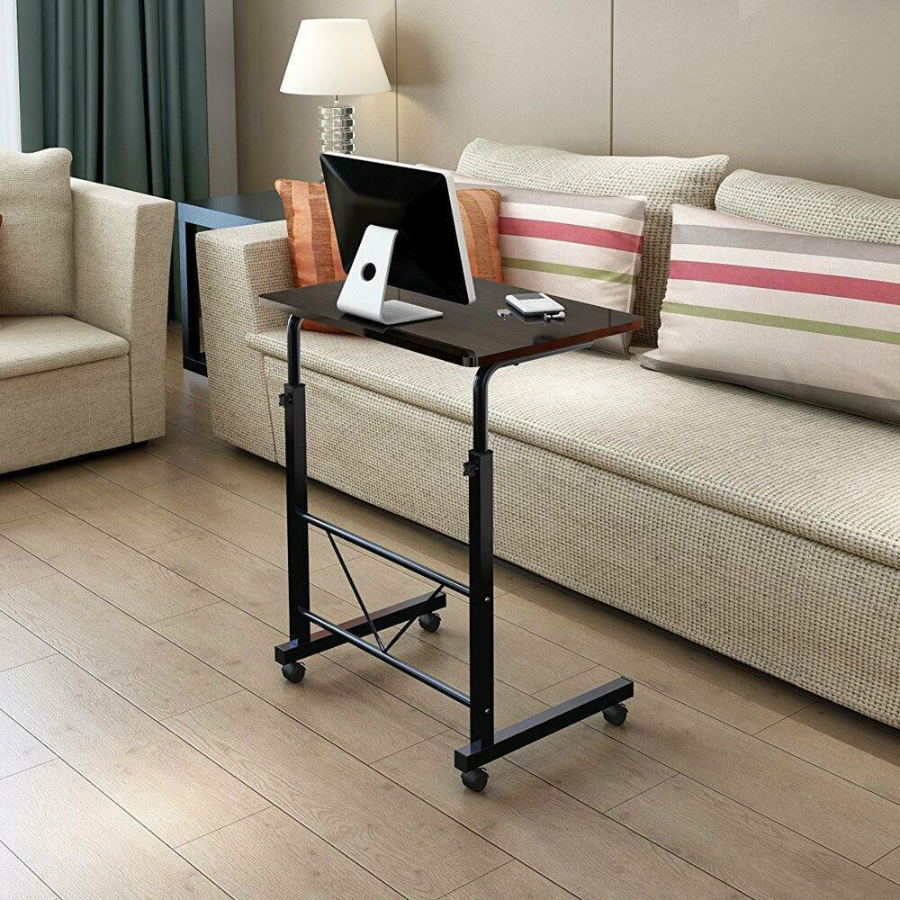 Portable Standing Desk | Rolling Adjustable Table Cart | Computer Mobile Stand