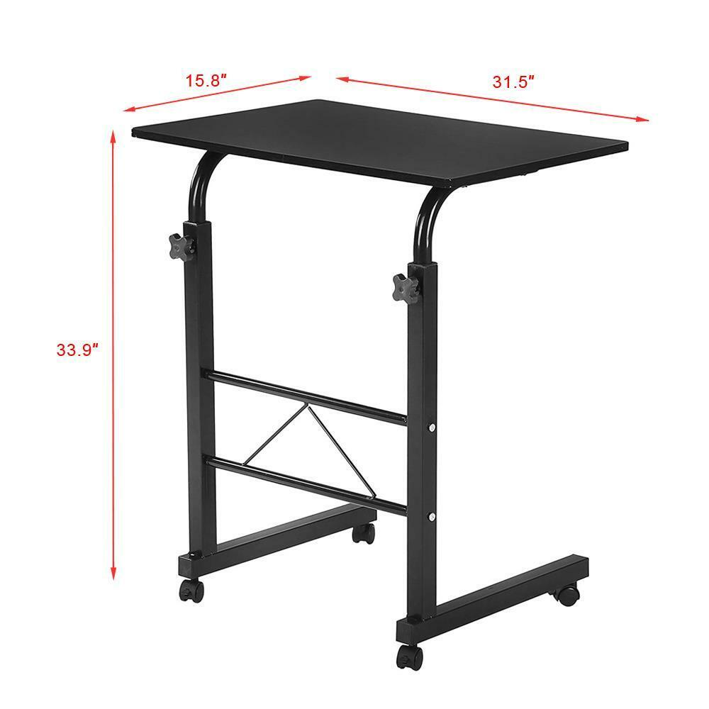 Portable Standing Desk | Rolling Adjustable Table Cart | Computer Mobile Stand