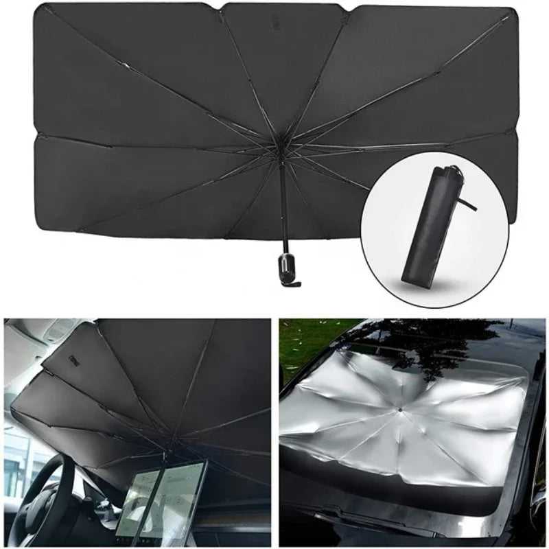 Retractable anti Uv Protection Car Umbrella Foldable Front Window Windshield Sun Shade Sunshade for Car