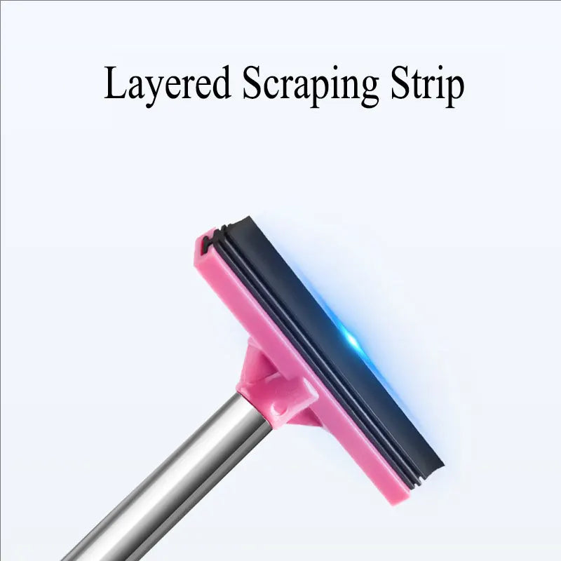 Car Rearview Mirror Wiper Stainless Steel Telescopic 98Cm Retractable Layered Brush Head Auto Mirror Wash Cleaning Brush Wiper